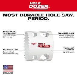 Milwaukee Kit 12 pièces QUIK LOK™ HOLE DOZER™ Bi‑Métal avec organiseur compact PACKOUT™ 49-22-4702