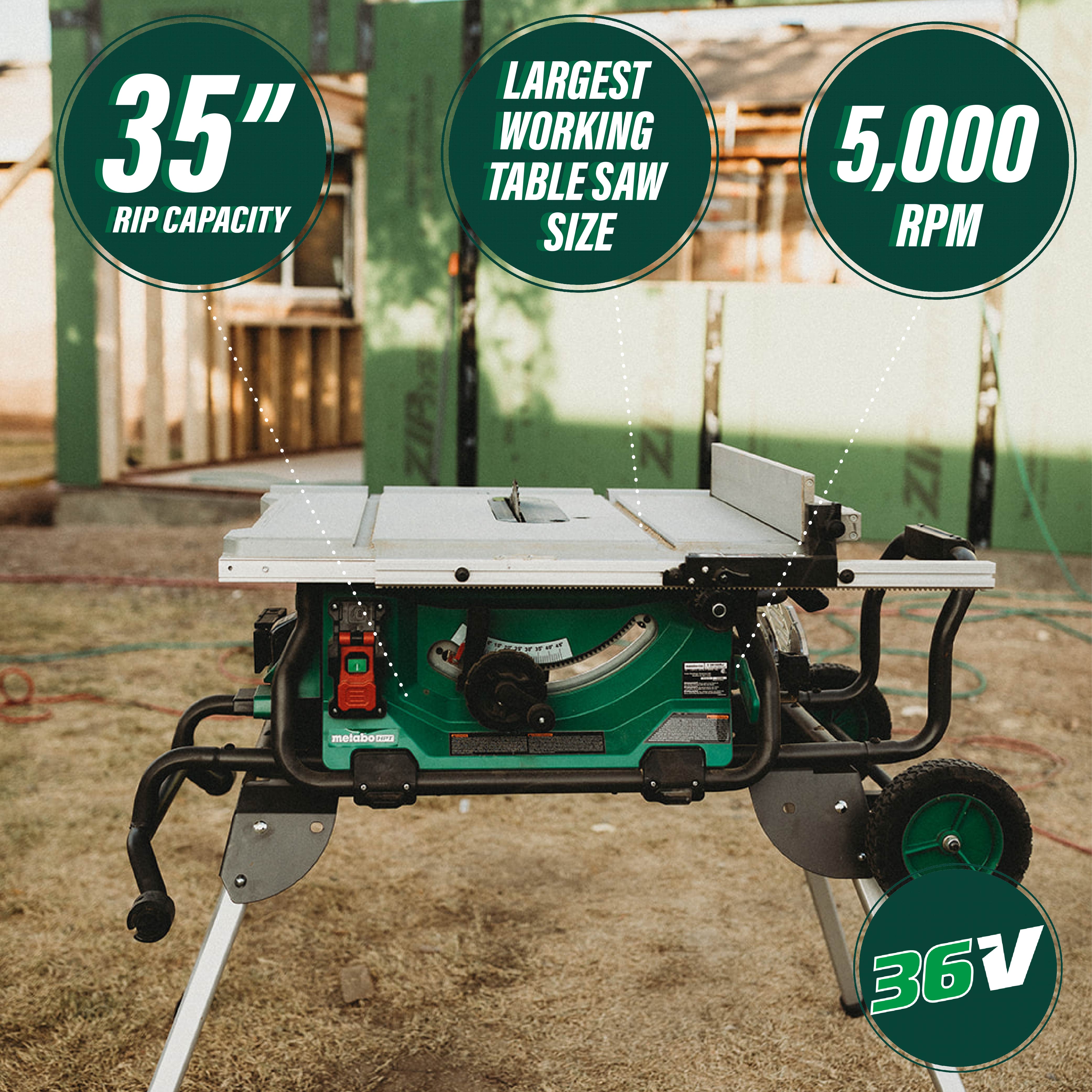 Metabo HPT Scie à table 10 pouces MultiVolt™ 36 V (corps d'outil uniquement) | Metabo HPT C3610DRJQ4 C3610DRJQ4