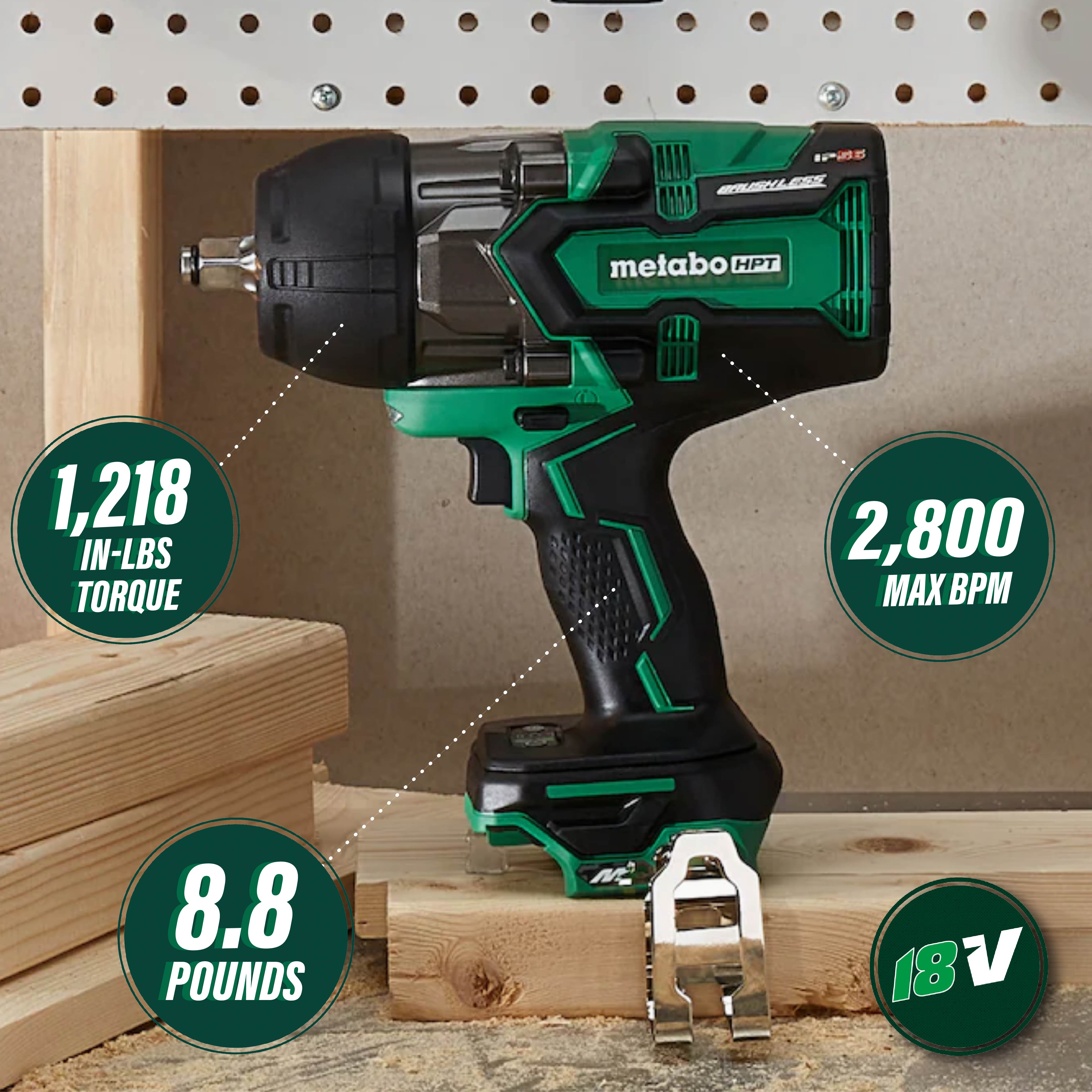 Metabo HPT Clé à chocs 1/2 pouce 36 V (corps d'outil uniquement) | Metabo HPT WR36DBQ4 WR36DBQ4