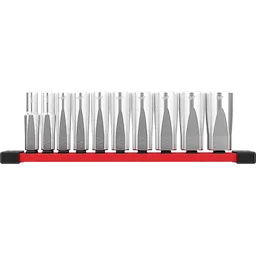 Milwaukee Ensemble de 10 douilles profondes SAE 3/8" avec côtés FOUR FLAT™ 48-22-9405