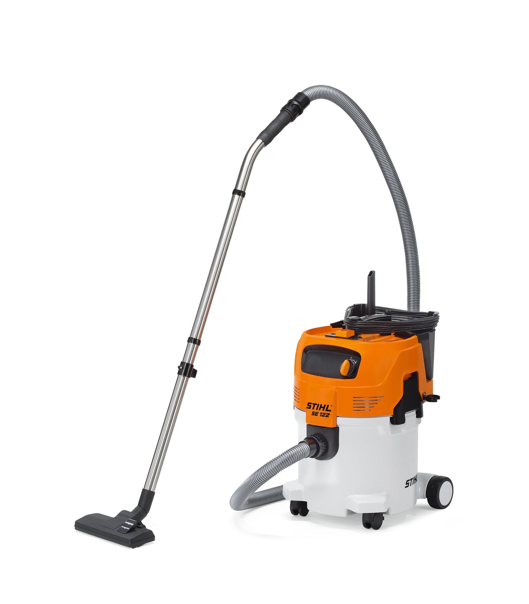 STIHL SE 122 aspirateur électrique filaire humide/sec : usage professionnel en industrie pour travaux de nettoyage polyvalents 47740124409