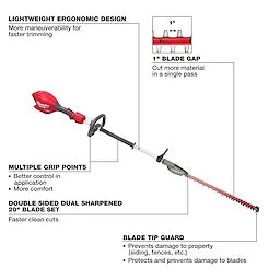 Milwaukee M18 FUEL™ Taille‑haie à perche courte 3043-20