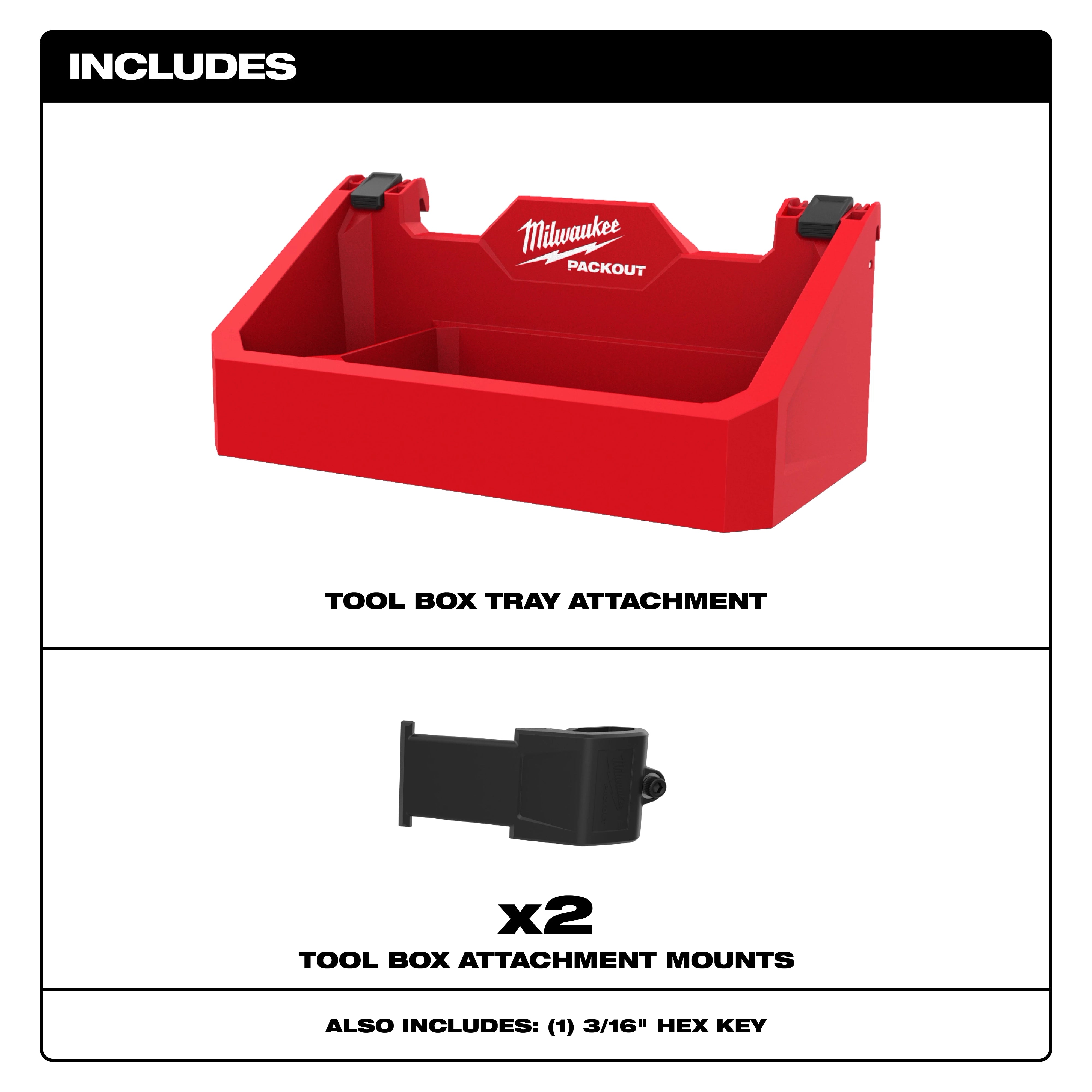 Milwaukee Accessoire Plateau Boîte à Outils PACKOUT™ 48-22-8605