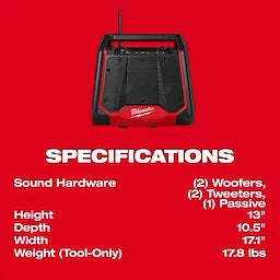 Milwaukee Radio de chantier M18 BLUETOOTH® + chargeur 2956-20