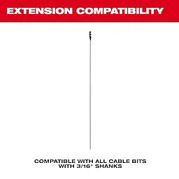 Milwaukee MILWAUKEE® Extension flexible de foret à câble 3/16” x 52,5" 48-13-8118