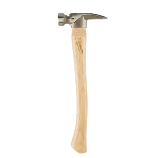 Milwaukee Marteau de charpente à manche en hickory, face fraisée, 19 oz 48-22-9419