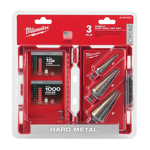 Milwaukee Cobalt Step Bit Kit (3PC) 48-89-9291