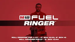 Milwaukee RINGER™ Roll Groover M18 FUEL™ pour 2" – 6" Sch 10/40 2928-22