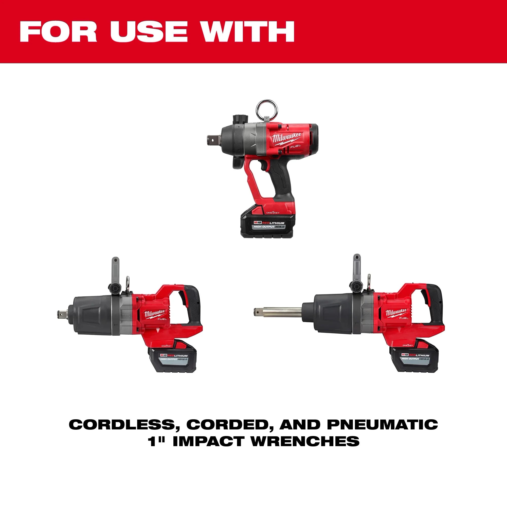 Milwaukee Ensemble PACKOUT™ de douilles de service roue 7 pièces MM & SAE à entraînement 1" SHOCKWAVE Impact Duty™ 49-66-7840