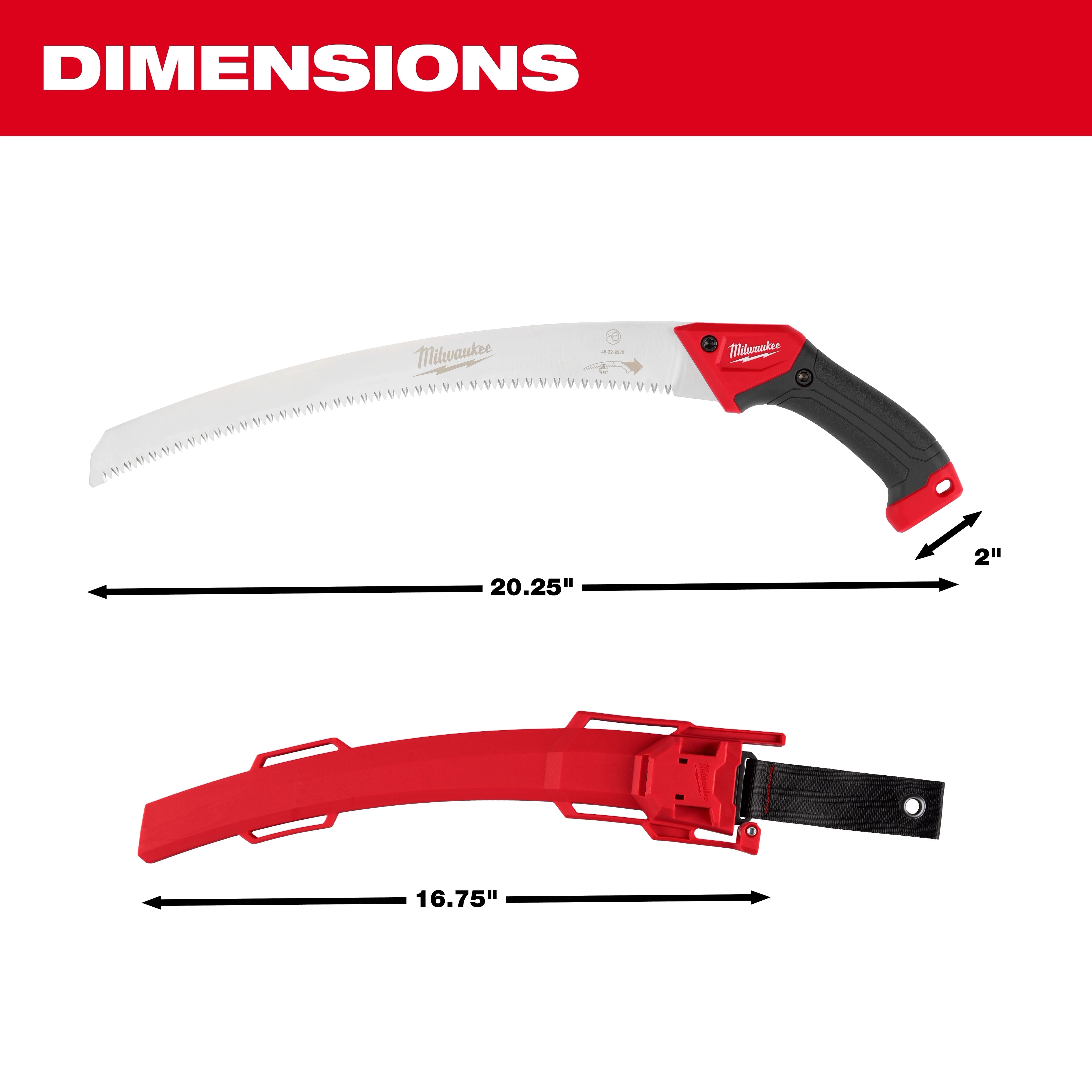 Milwaukee Scie d'élagage fixe 14" 48-22-9372
