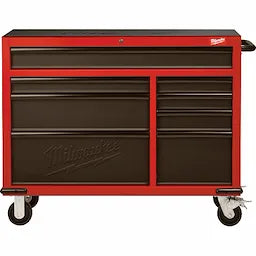 Milwaukee Tool 46-inch 8-Drawer Tool Storage Roller Cabinet in Red and Black 48-22-8520
