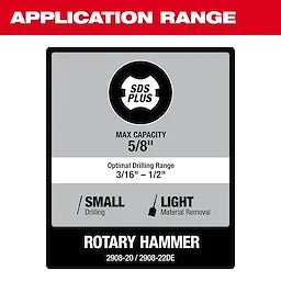 Milwaukee M18 FUEL™ Marteau perforateur rotatif SDS Plus 5/8" 2908-20