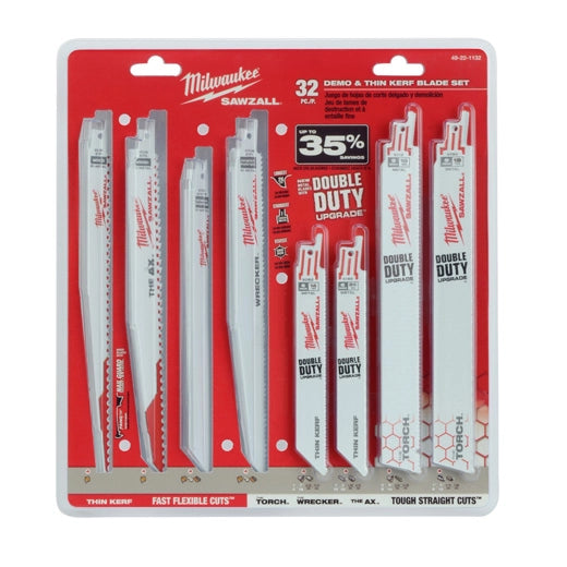 Milwaukee Ensemble de lames SAWZALL® Démolition et Standard - 32 pièces 49-22-1132