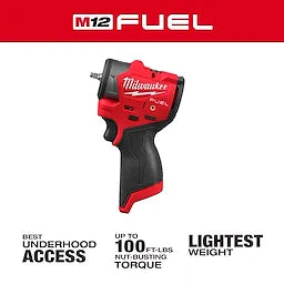 Milwaukee M12 FUEL™ Clé à chocs subcompacte 1/4" avec anneau de friction 3048-20