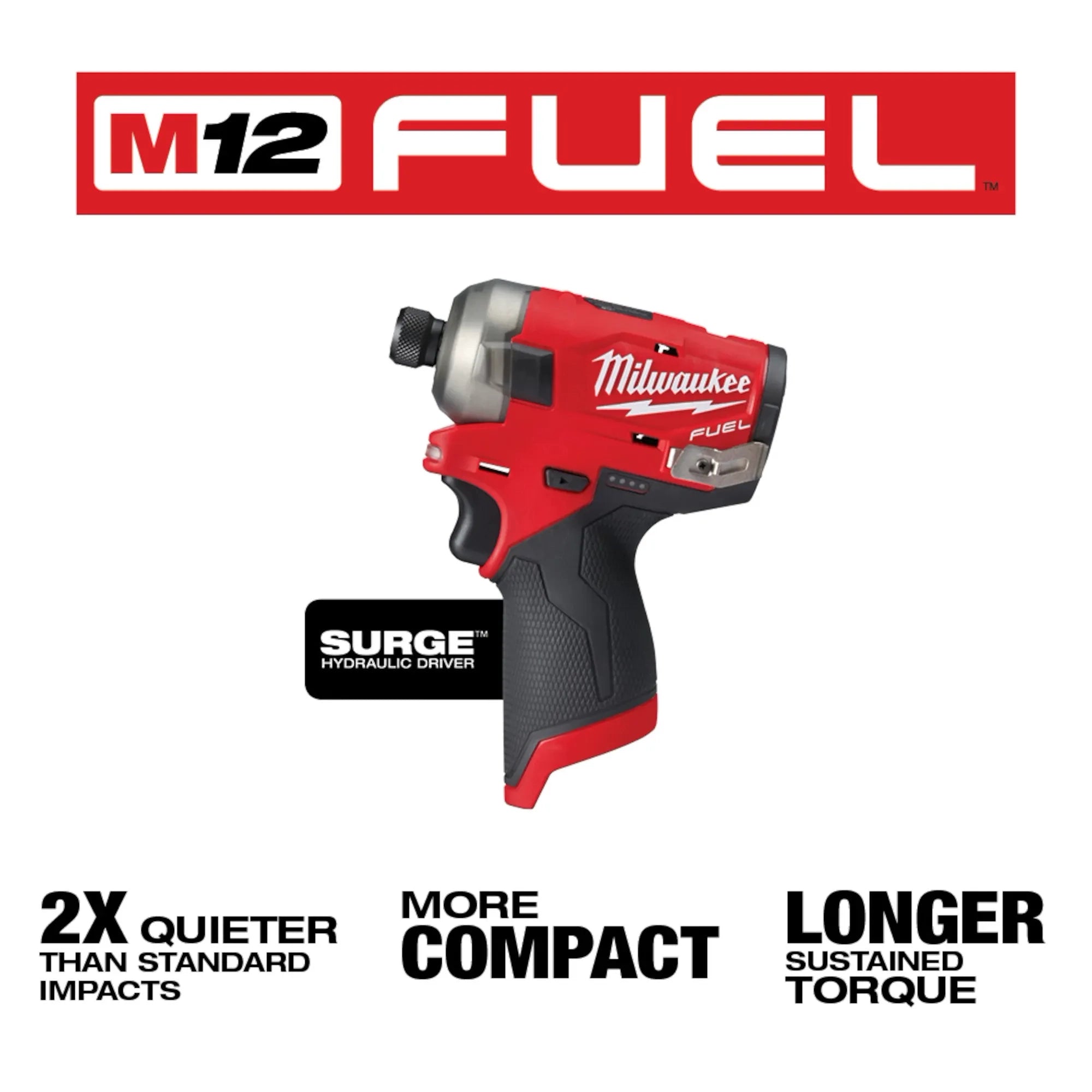 Milwaukee M12 FUEL™ SURGE™ 1/4" Hex Hydraulic Driver 2551-20