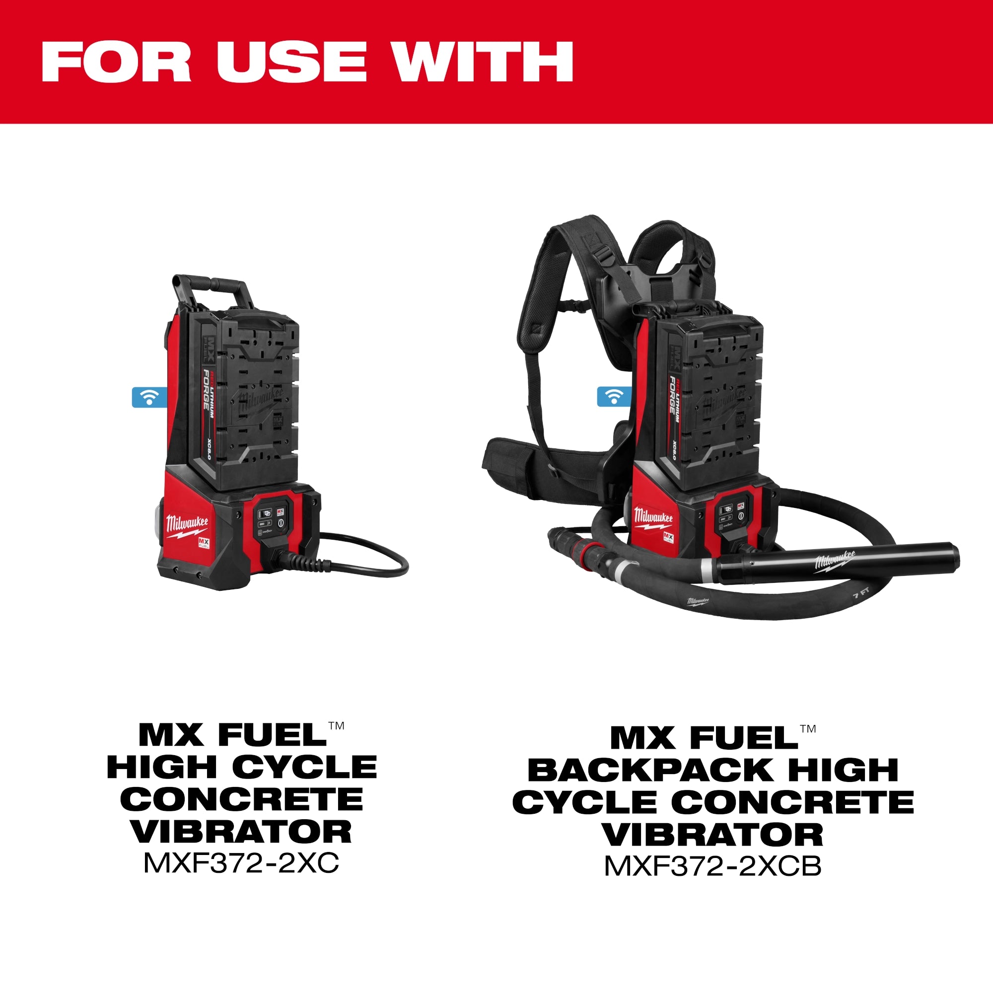 Milwaukee Fouets de vibrateur à béton à haut cycle MX FUEL™ 48-37-1618H