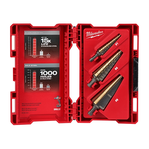 Milwaukee Cobalt Step Bit Kit (3PC) 48-89-9291