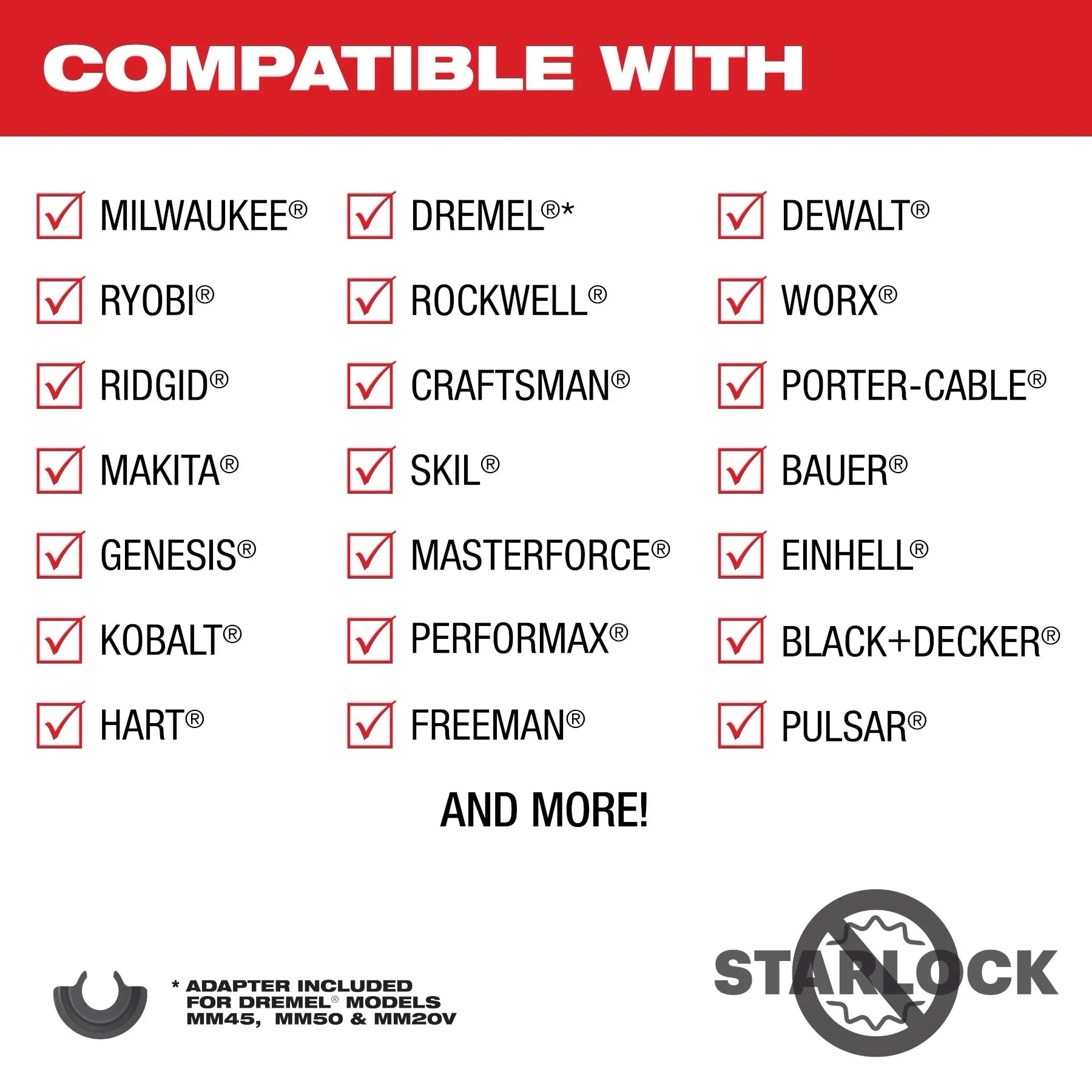 Milwaukee Lames oscillantes universelles NITRUS™ Carbide Extreme Materials 49-25-1575