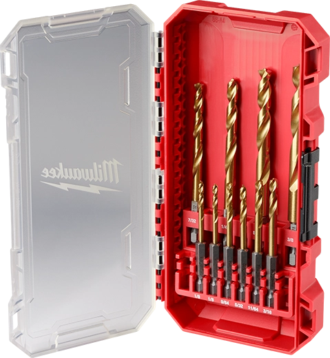 Milwaukee Ensemble de forets en titane SHOCKWAVE Impact Duty™ RED HELIX™ - 10 pièces 48-89-4633