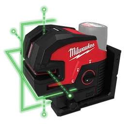 Milwaukee M12™ Laser Vert – Ligne Croisée & 4 Points 3624-20