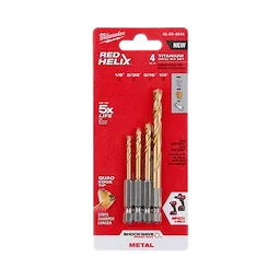 Milwaukee Ensemble de forets en titane SHOCKWAVE™ RED HELIX™ – 4 pièces 48-89-4644