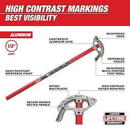 Milwaukee Cintreuse de conduit en aluminium EMT 1/2" 48-22-4070