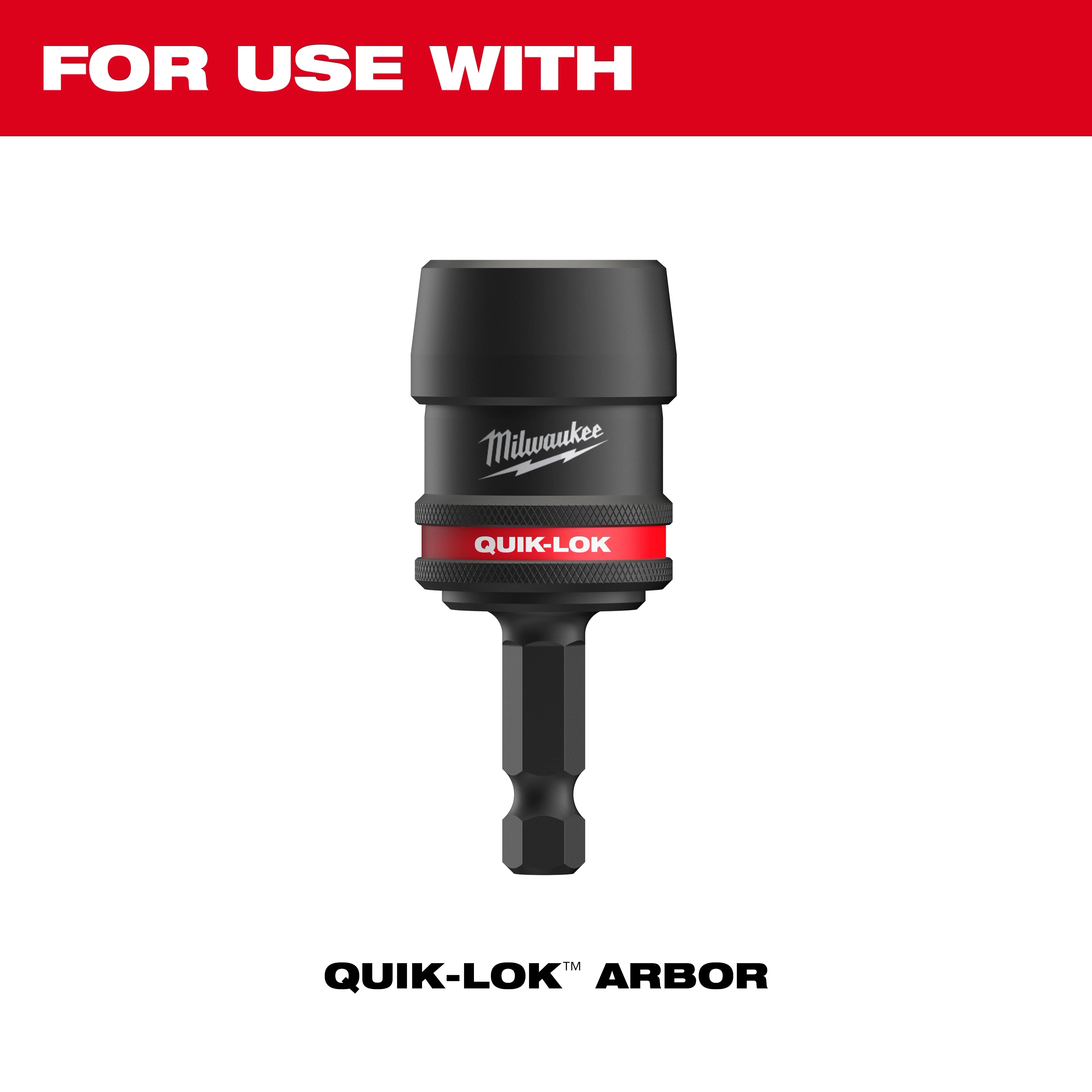 Milwaukee Lot de 2 adaptateurs d'axe à filetage large pour arbres QUIK-LOK™ 49-56-7575