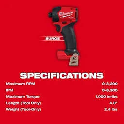 Milwaukee M18 FUEL™ SURGE™ 1/4" clé hexagonale hydraulique 2761-20