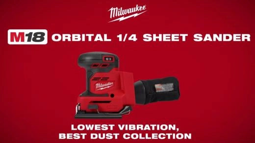 Milwaukee Ponceuse orbitale 1/4 feuille M18™ 2649-20
