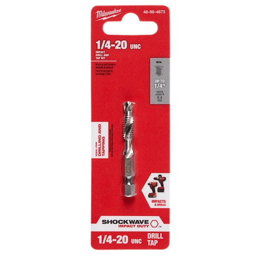Milwaukee Foret à percussion et taraudeuse SHOCKWAVE™ 1/4‑20 UNC 48-89-4873