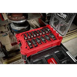 Milwaukee Set SHOCKWAVE Impact Duty™ Douilles 1/2” Dr 15 pièces SAE PACKOUT 49-66-6802