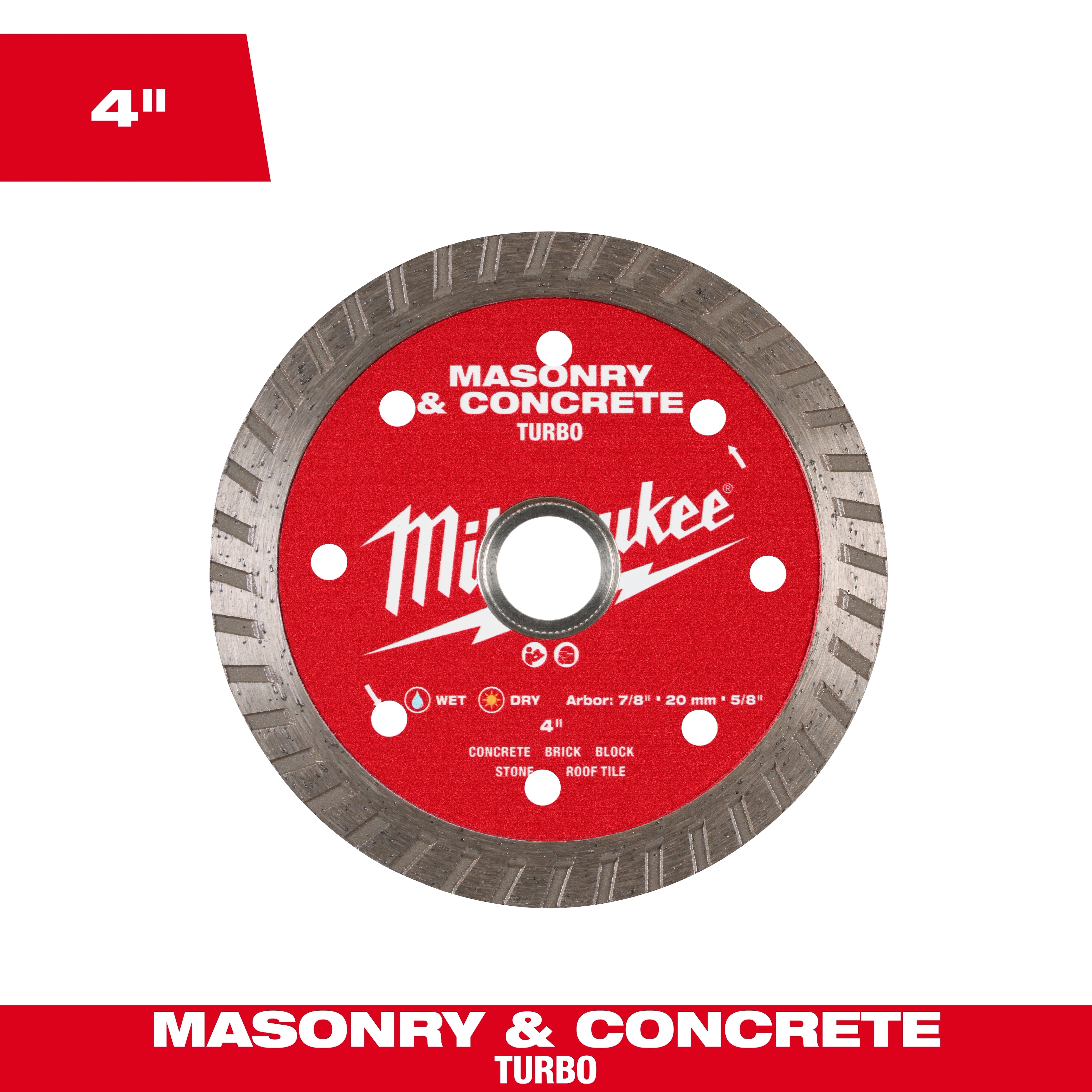 Milwaukee Lame diamant Turbo pour maçonnerie et béton - 7 po 49-93-9407