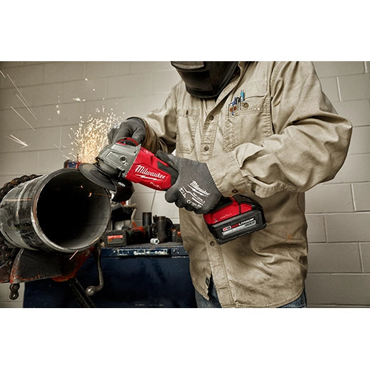 Milwaukee Meuleuse à freinage M18 FUEL™ 4-1/2" / 5" avec interrupteur à glissière ONE-KEY™ et verrouillage 2883-20