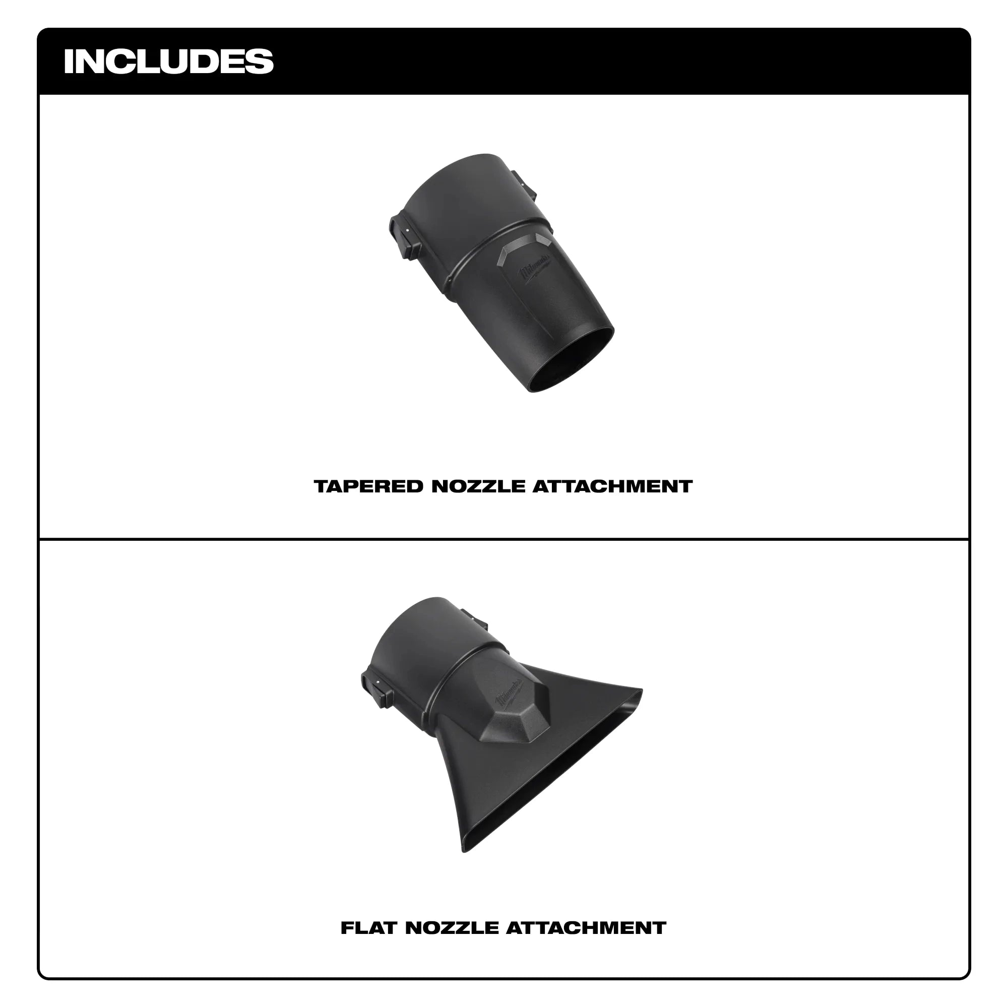 Milwaukee Kit d'attaches de buse conique et plate pour souffleur 49-16-2797