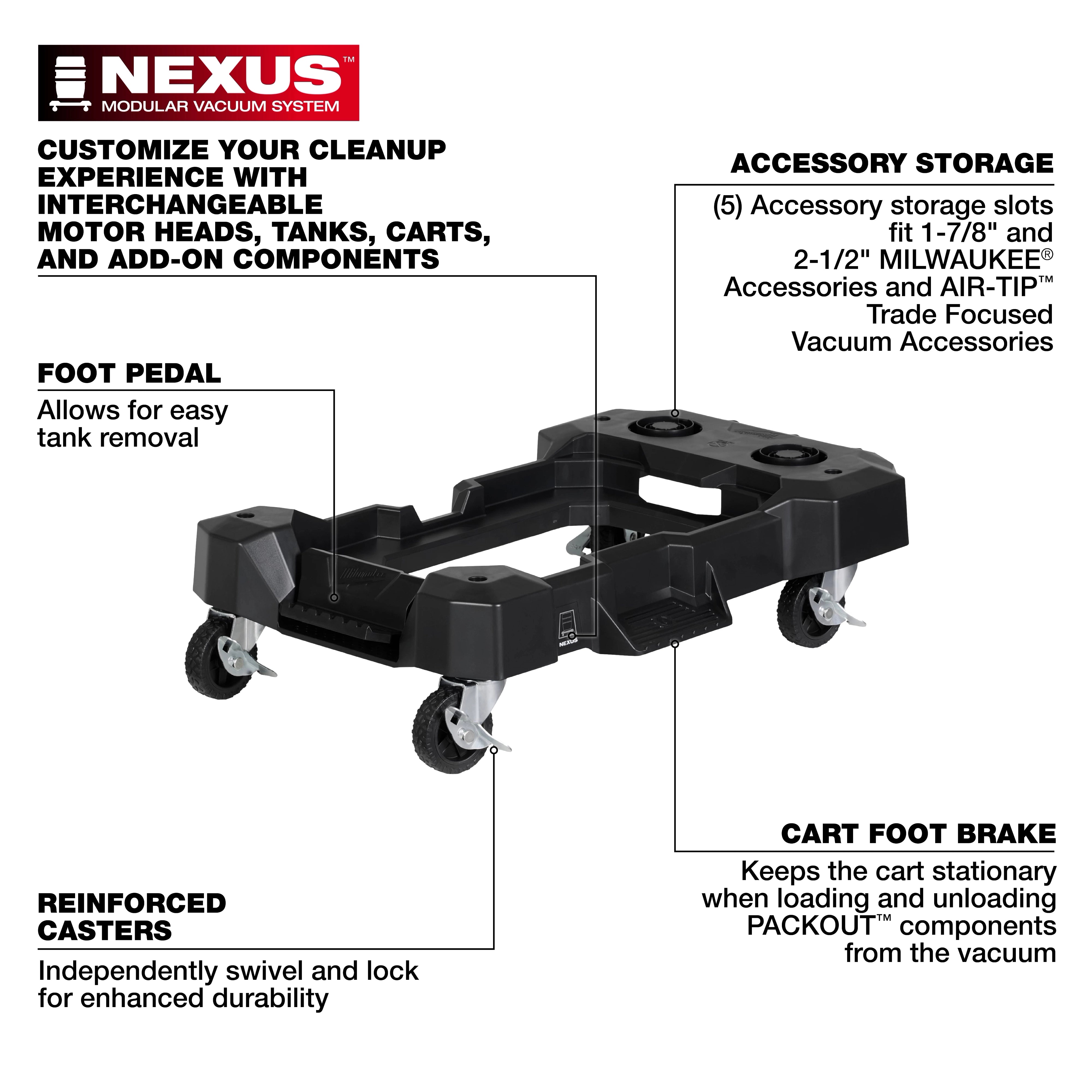 Milwaukee Chariot aspirateur humide/sec NEXUS™ 0943-20