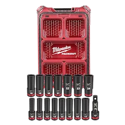 Milwaukee Set de douilles SHOCKWAVE Impact Duty™ 1/2” Dr 16 pièces MM PACKOUT 49-66-6803