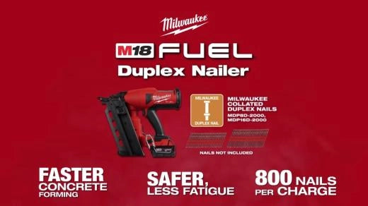 Milwaukee Clous duplex collés Milwaukee® 16D 3" x .131" MDP16D-2000