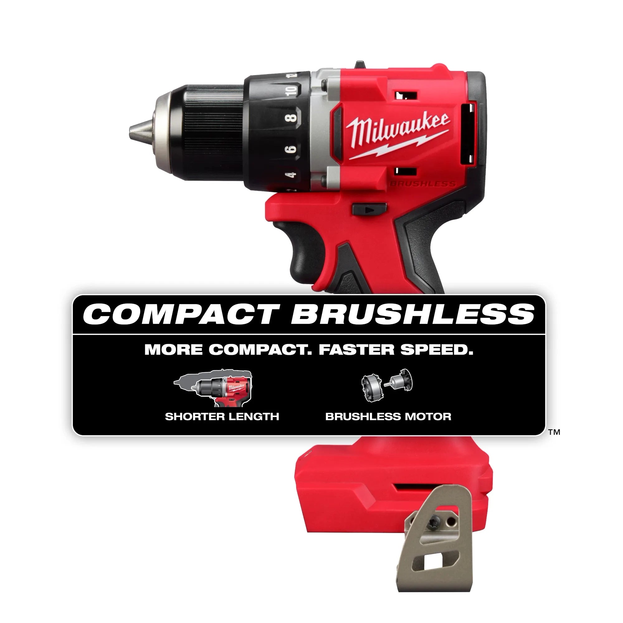 Milwaukee M18™ Compact Brushless 1/2" Drill/ Driver 3601-20