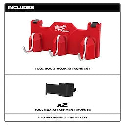 Milwaukee PACKOUT™ Tool Box 3-Hook Attachment 48-22-8606