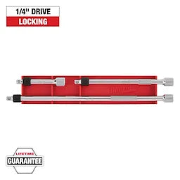 Milwaukee Ensemble de 3 extensions à verrouillage 1/4" Drive 48-22-9360