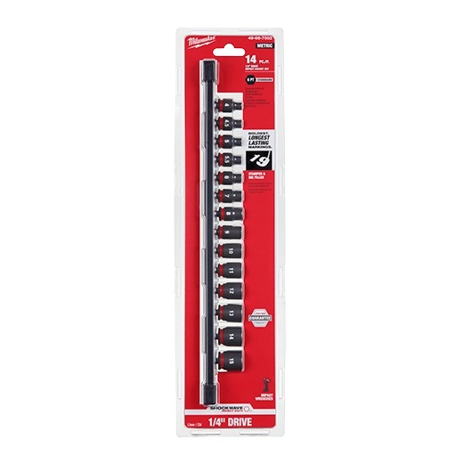 Milwaukee Ensemble de douilles métriques standard 6 points SHOCKWAVE Impact Duty™ 14 pièces 49-66-7002