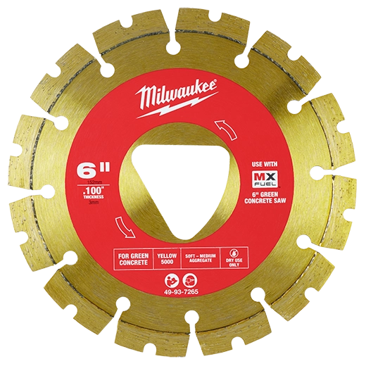Milwaukee Lame diamantée violette 6” x .100” pour béton vert 49-93-7265