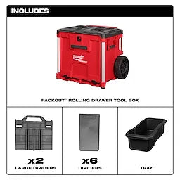 Milwaukee Boîte à outils à tiroir roulant PACKOUT™ 48-22-8420