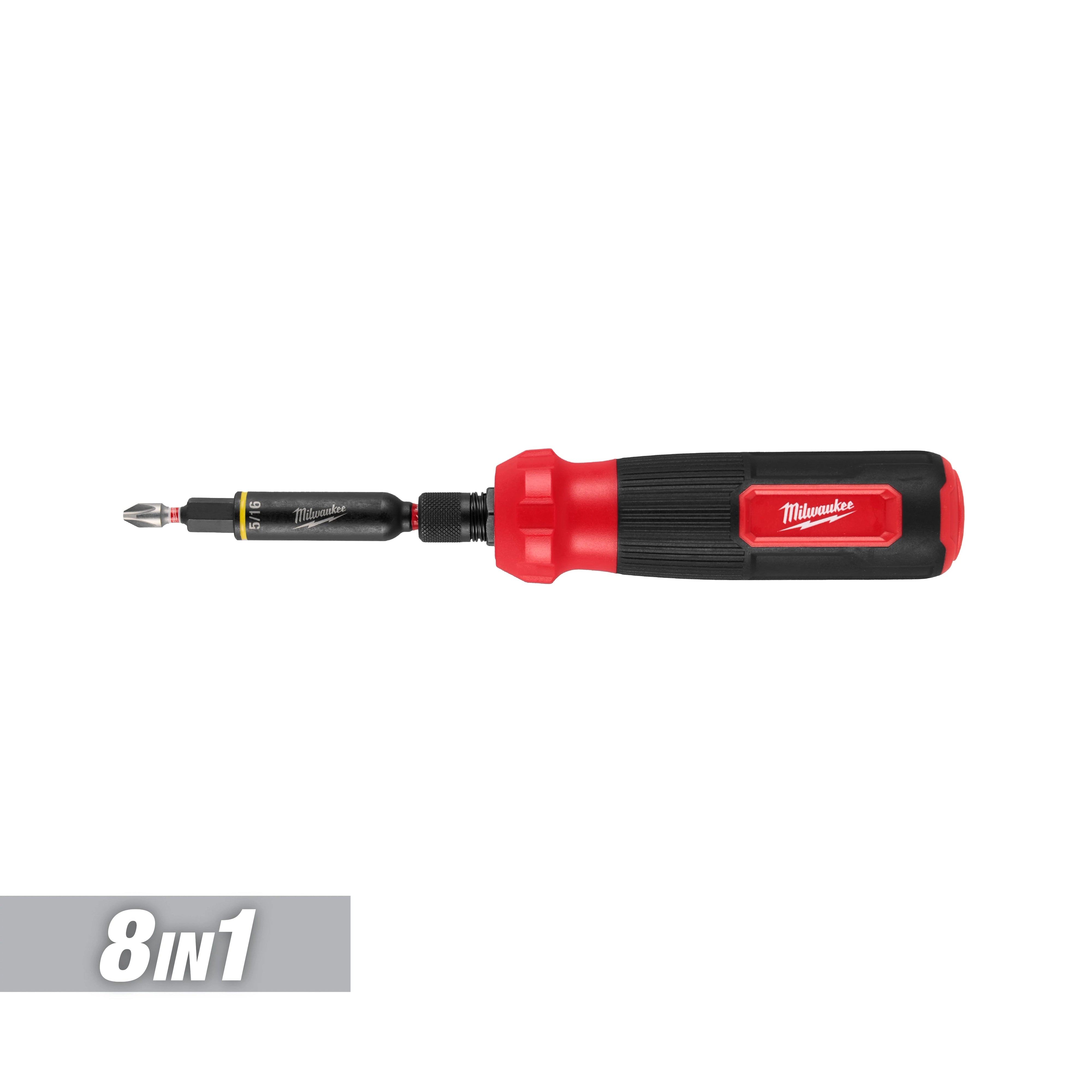 Milwaukee Tournevis multi‑embouts & douilles 8‑en‑1 avec embouts et douilles SHOCKWAVE™ Impact Duty 48-22-2922