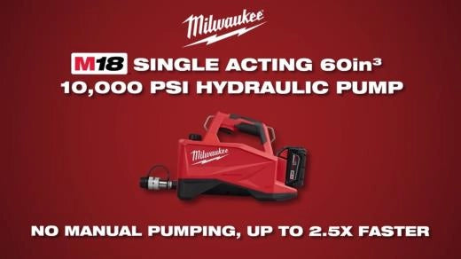 Milwaukee M18™ Pompe hydraulique sans balais à simple effet 60in3 10 000 psi 3120-21