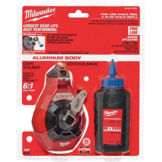 Milwaukee Kit de craie Fine Line 100' avec craie bleue 48-22-3992