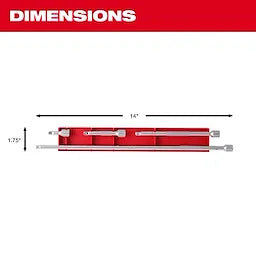 Milwaukee Kit de 4 rallonges 1/4" d'entraînement 48-22-9340
