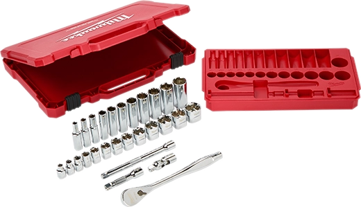 Milwaukee Ensemble de cliquet et douilles 28 pièces 3/8" - SAE 48-22-9408