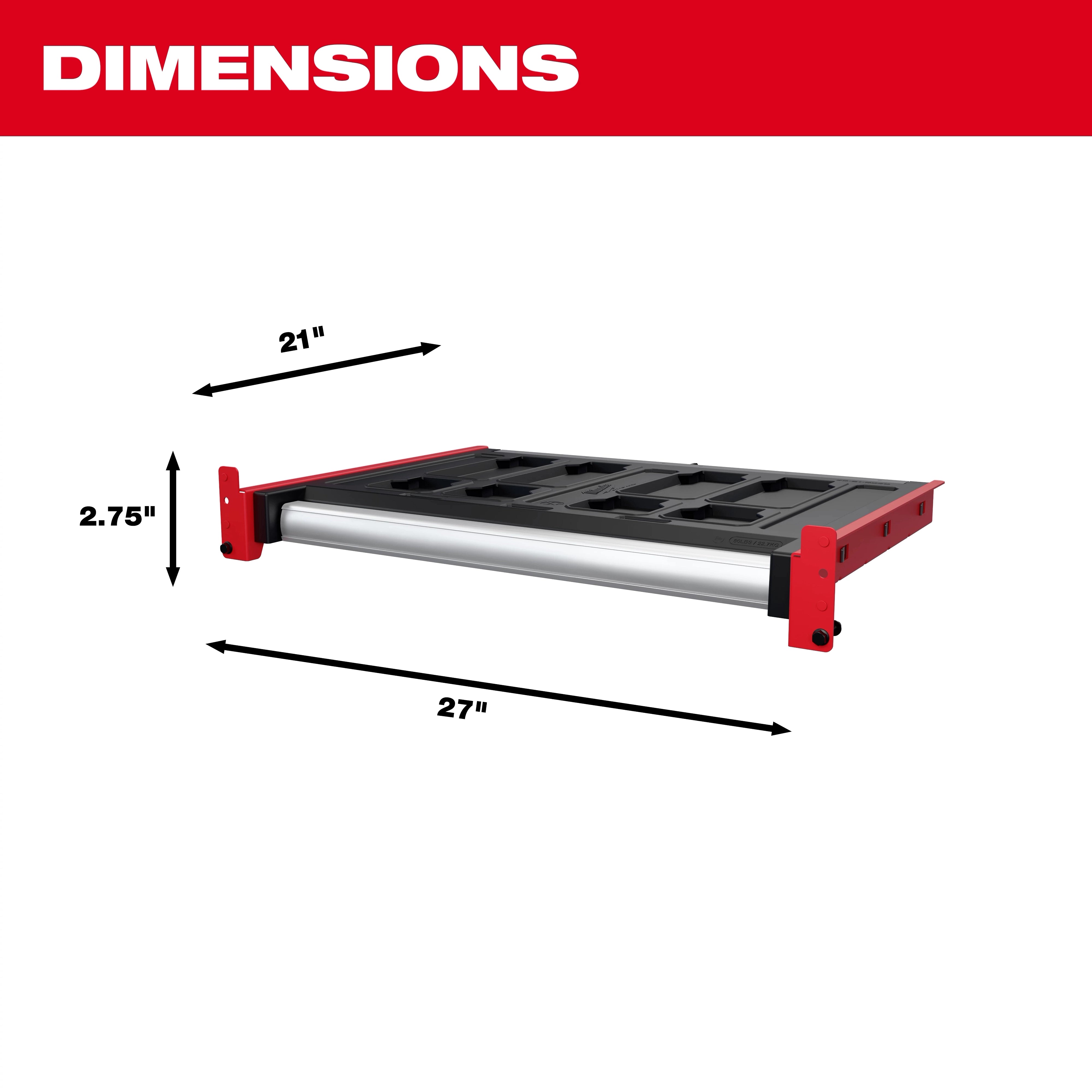 Milwaukee Tiroir de rack PACKOUT™ 48-21-8040