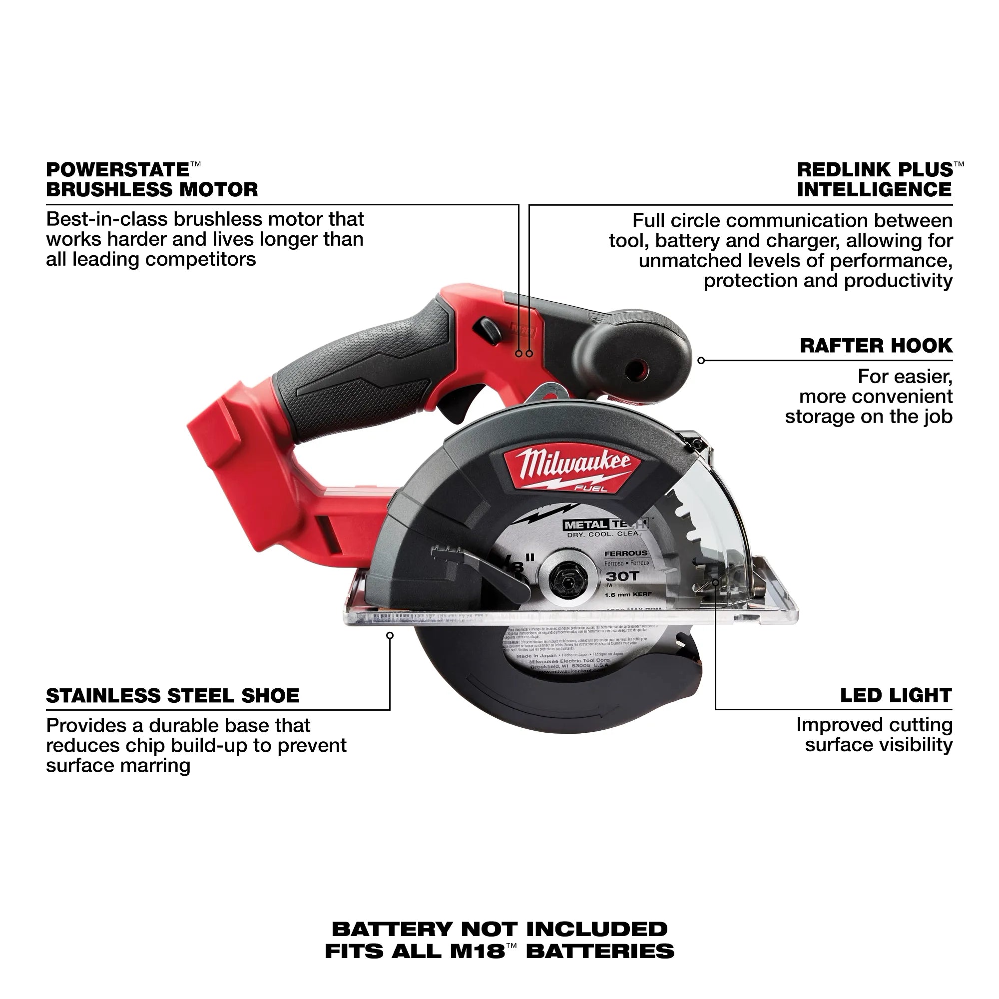 Milwaukee Scie circulaire de coupe métal M18 FUEL™ (outil seul) 2782-20